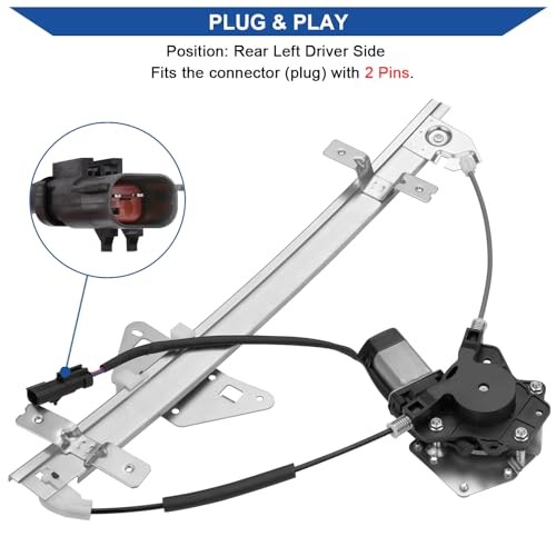 741-598 Power Window Regulator with Motor Compatible Rear Left Driver Side