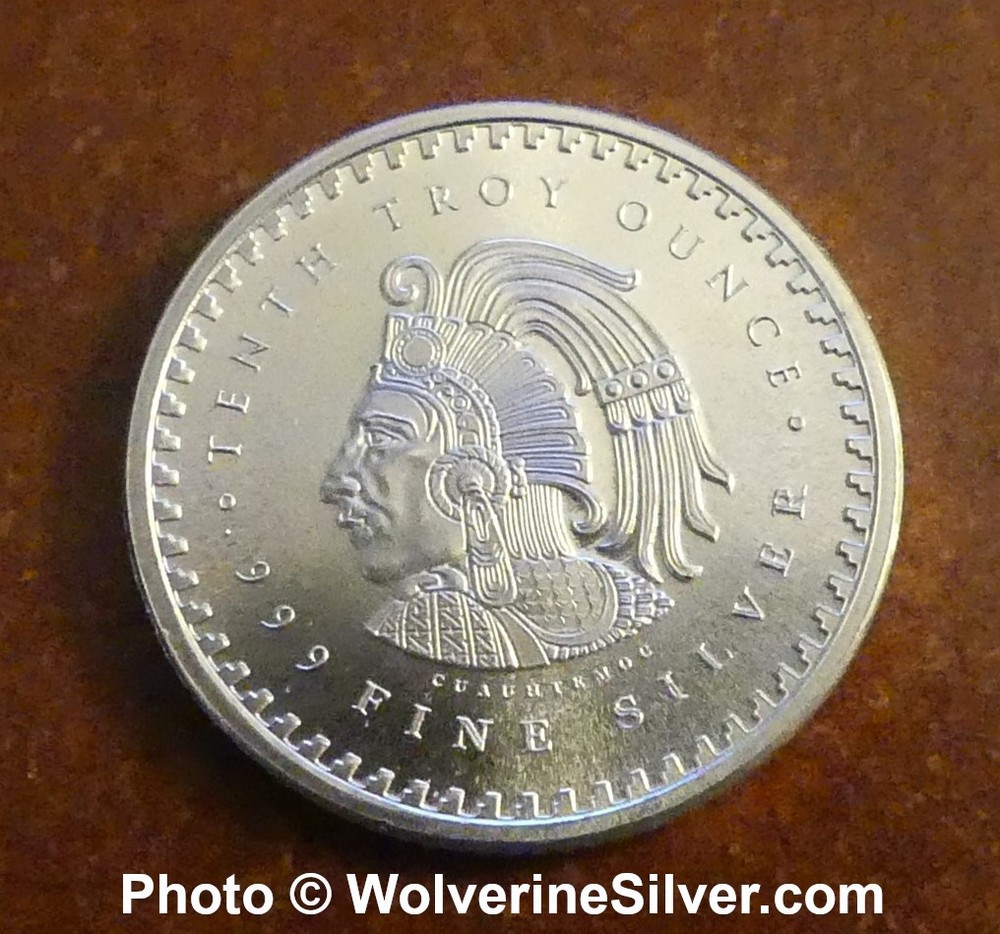 1/10 Oz Silver Round Aztec - Mint Authentic (See Receipt) - Multi Discount!