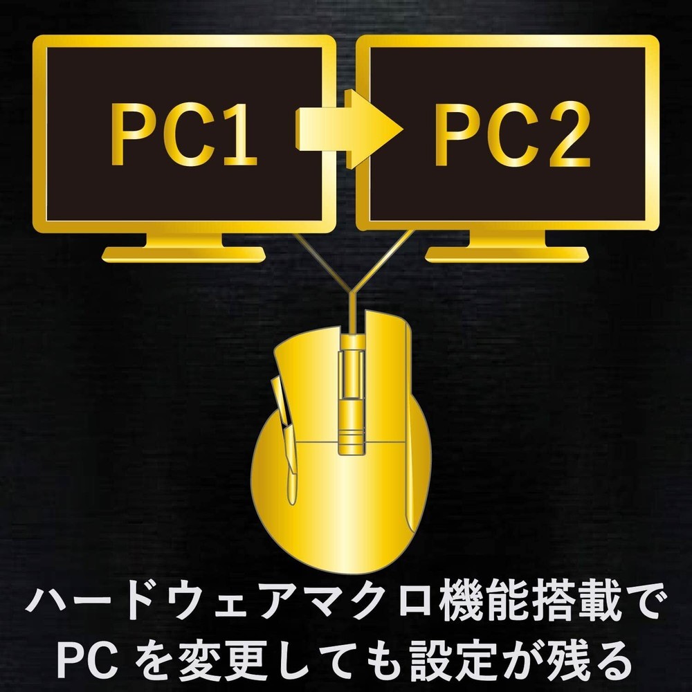 ELECOM USB gaming mouse [DUX] wired 14 button 3500dpi Hardware macro compat