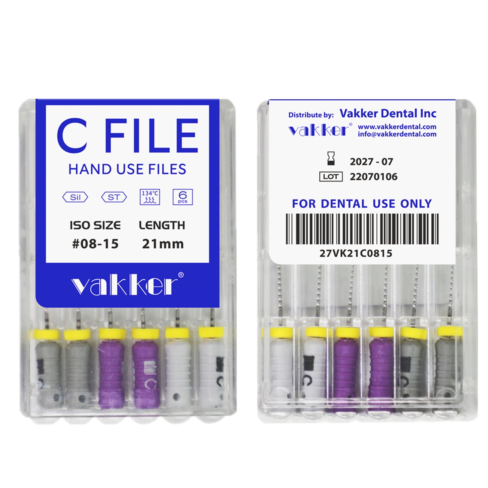 Dental Rotary Endo Endodontic Stainless Steel C Files for Root Canal 21/25mm