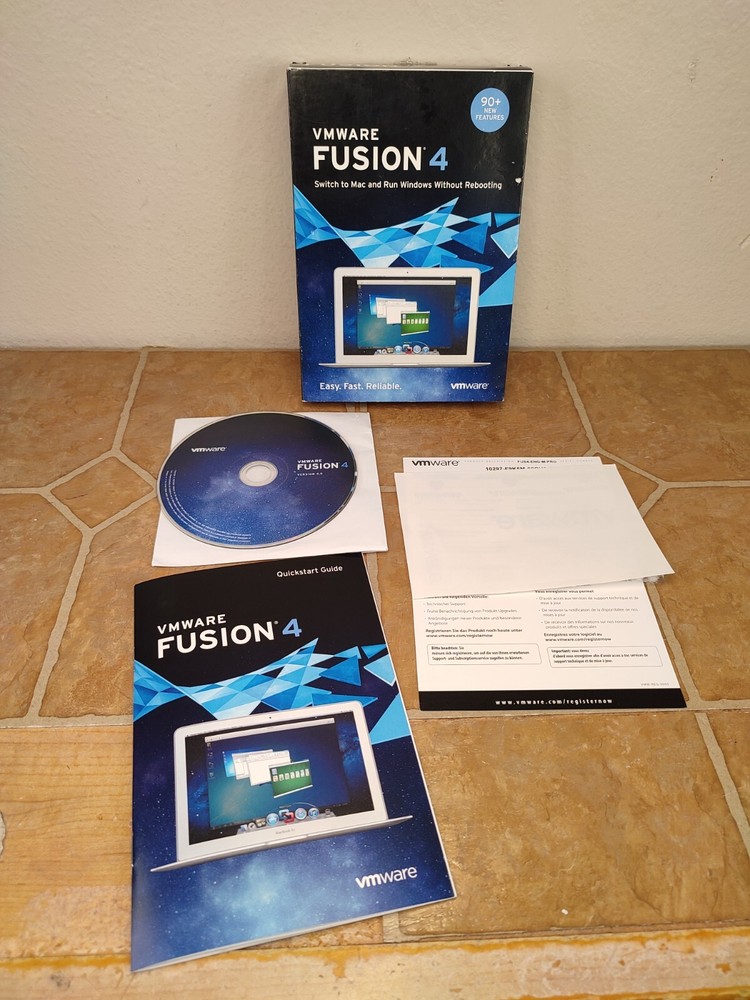 VMware Fusion 4 NIOB (?) Complete Box Set w/ Code Old Version Lion
