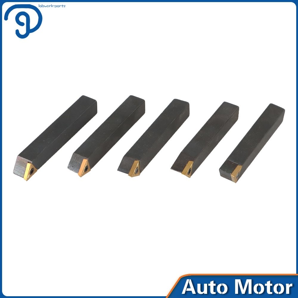 5 PACK New 3/8" Carbide Indexable Turning Tool Bit With Carbide Inserts