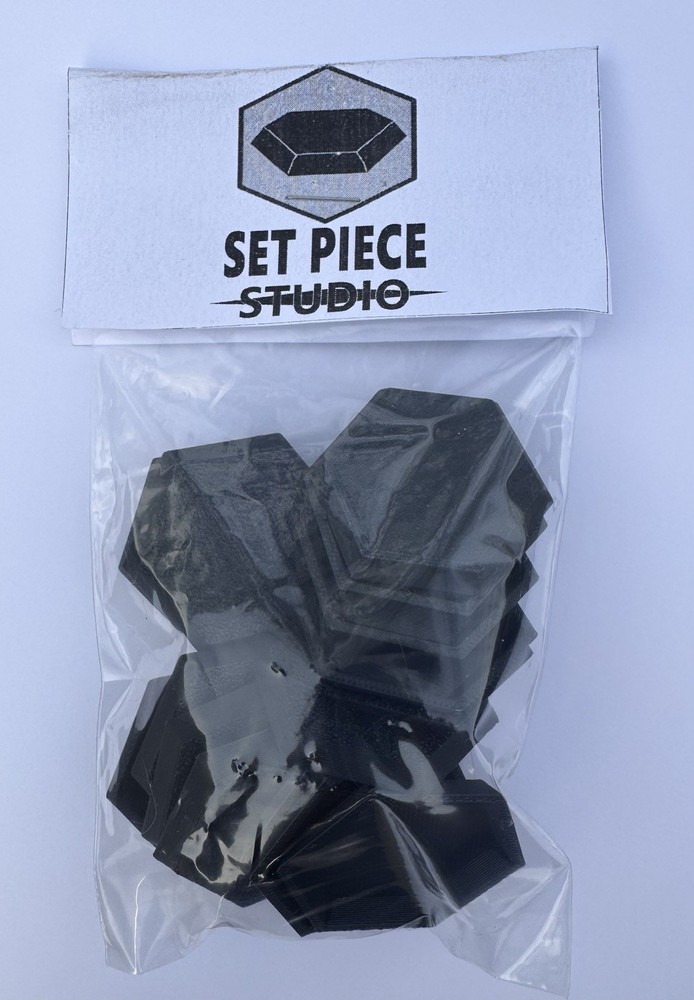 15× Hex Bases – 34×38mm – Plain Trinary Pack – Wargaming Terrain & Miniatures
