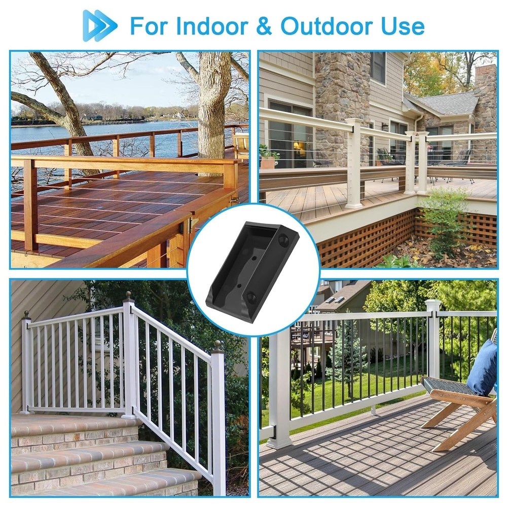 30PCS Nylon Deck Railing Brackets with 180 Screws for Easy Installation