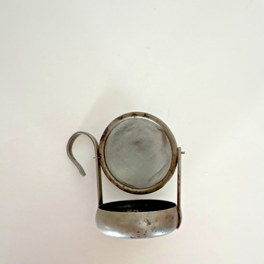 Vintage Tea Strainer with Drip Bowl