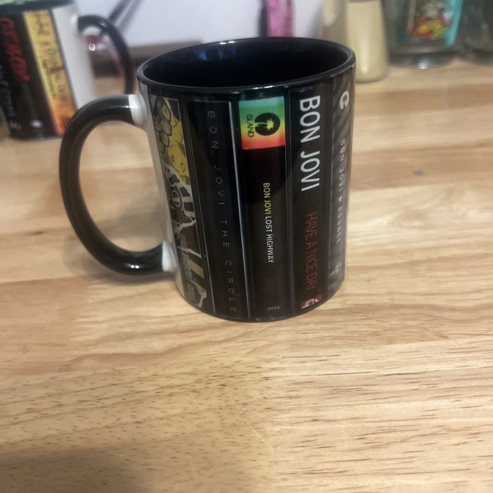 Classic Rock coffee Mug Inspired by cassette tape stack