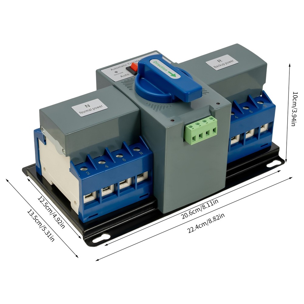 4P Dual Power Automatic Transfer Switch ATS CB level M6 Mini Change-over Switch