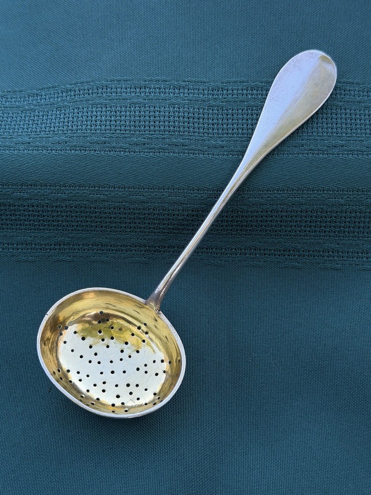 Antique 84 Silver Imperial Russian Tea Strainer.