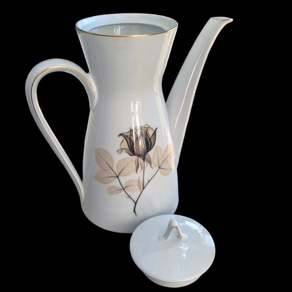 ROSENTHAL Shadow Rose Coffee Tea Pot & Lid
