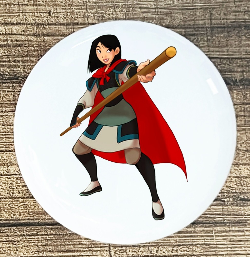 Mulan Disney  Princess  kitchen cabinet knobs white ceramic knob pull