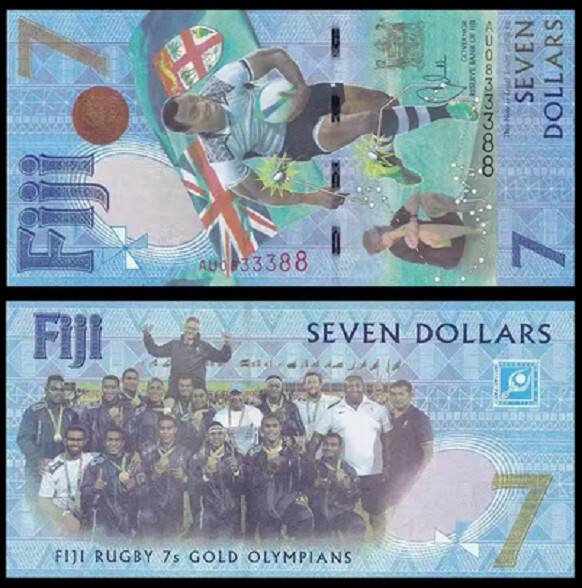 2017 Fiji 7 Dollars Comm. P 120 NEW UNC Banknotes