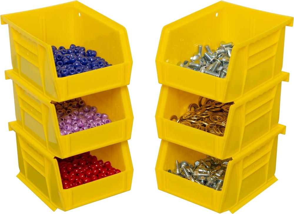 30210 AkroBins Plastic Storage Bins, Space-Saving Stackable Bins for Garage, Pan