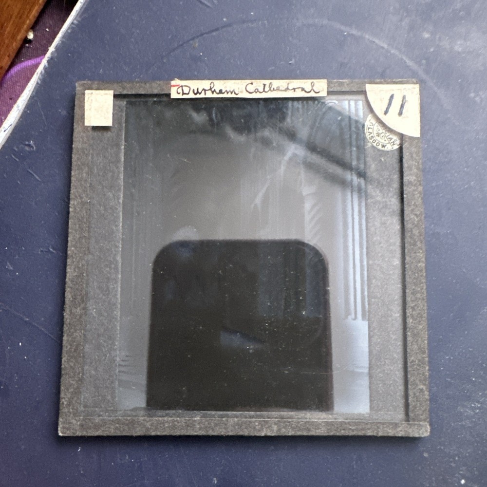 Antique Magic Lantern Slide inside Durham cathedral