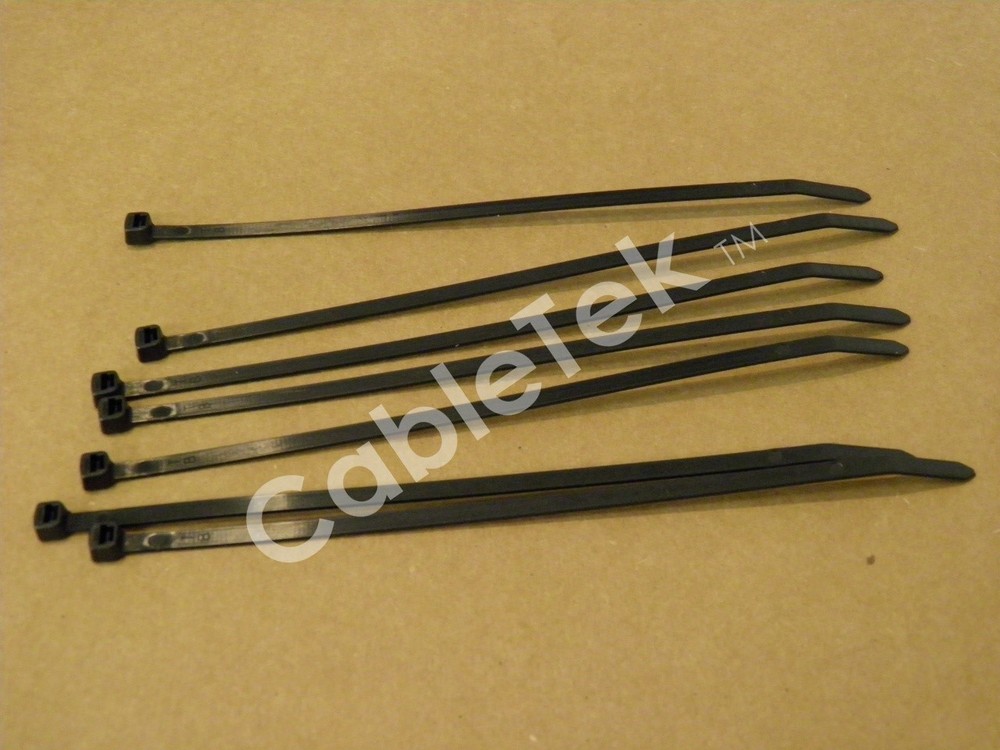 THOMAS & BETTS CABLE TIE 7.5" UV BLACK 100 PER BAG