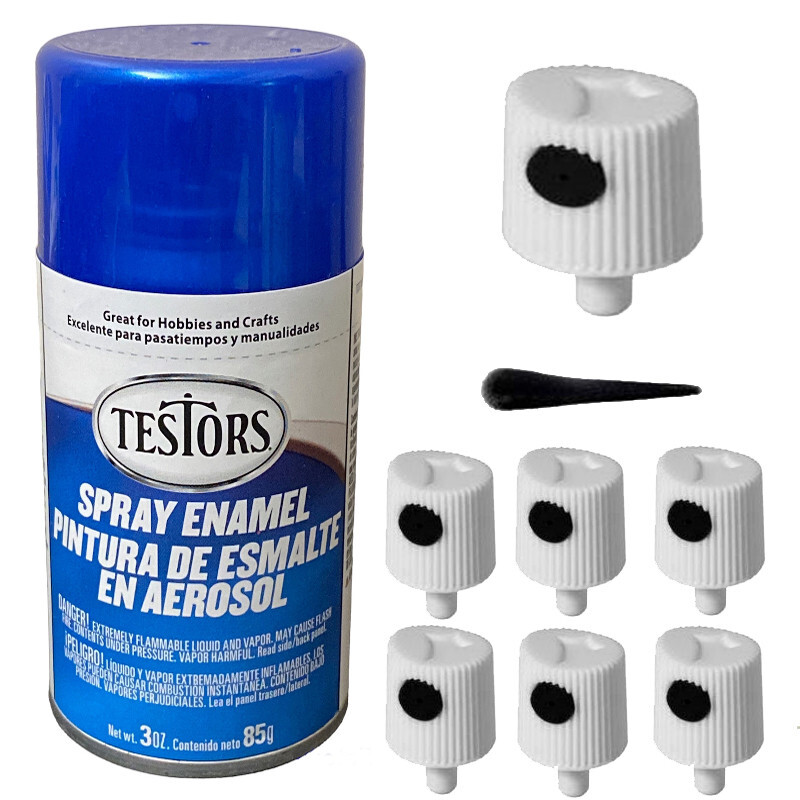 Testors Model Spray Paint Replacement Spray Caps (6) Pack - NO CAN