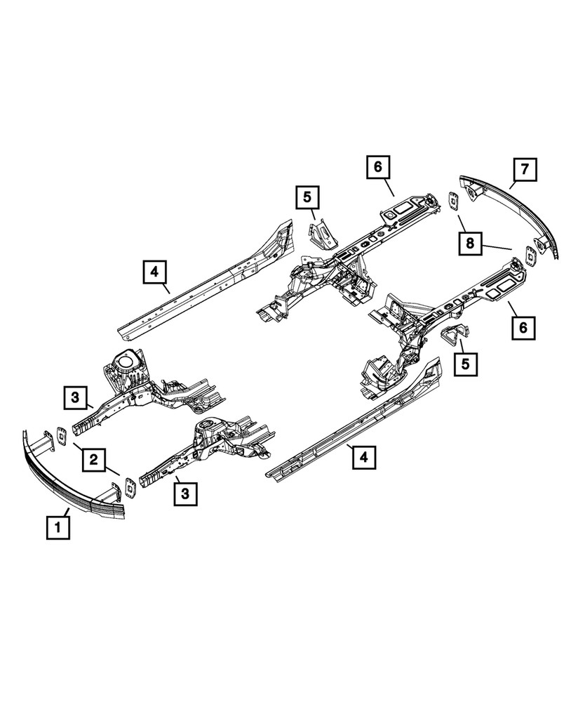 Genuine Mopar Frame Rail Bracket Right 68082082AD