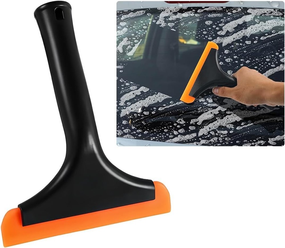 Wevdn Small Silicone Window Squeegee, Car Windshield Black