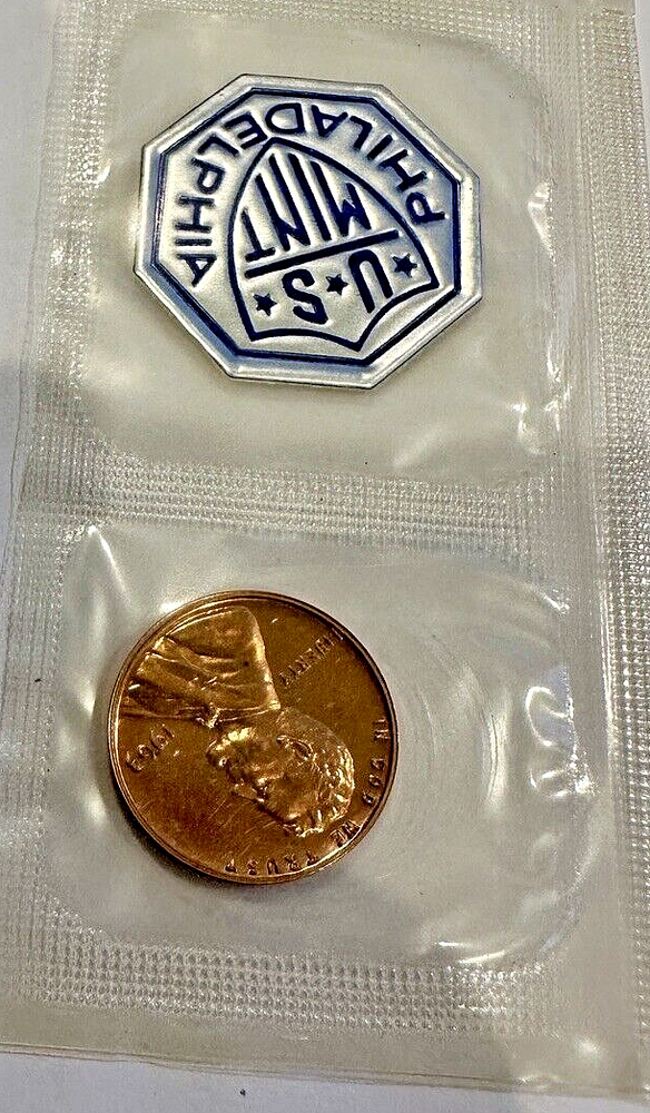 1963 LINCOLN Proof Cent w/Mint Token ~ Sealed Mint Cello ~From Original Mint Set