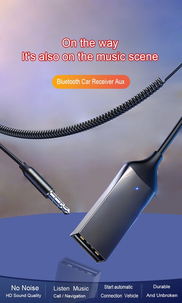 Bluetooth AUX Adapter 3.5mm Jack Wireless Car Stereo Music Transmitter Receiver