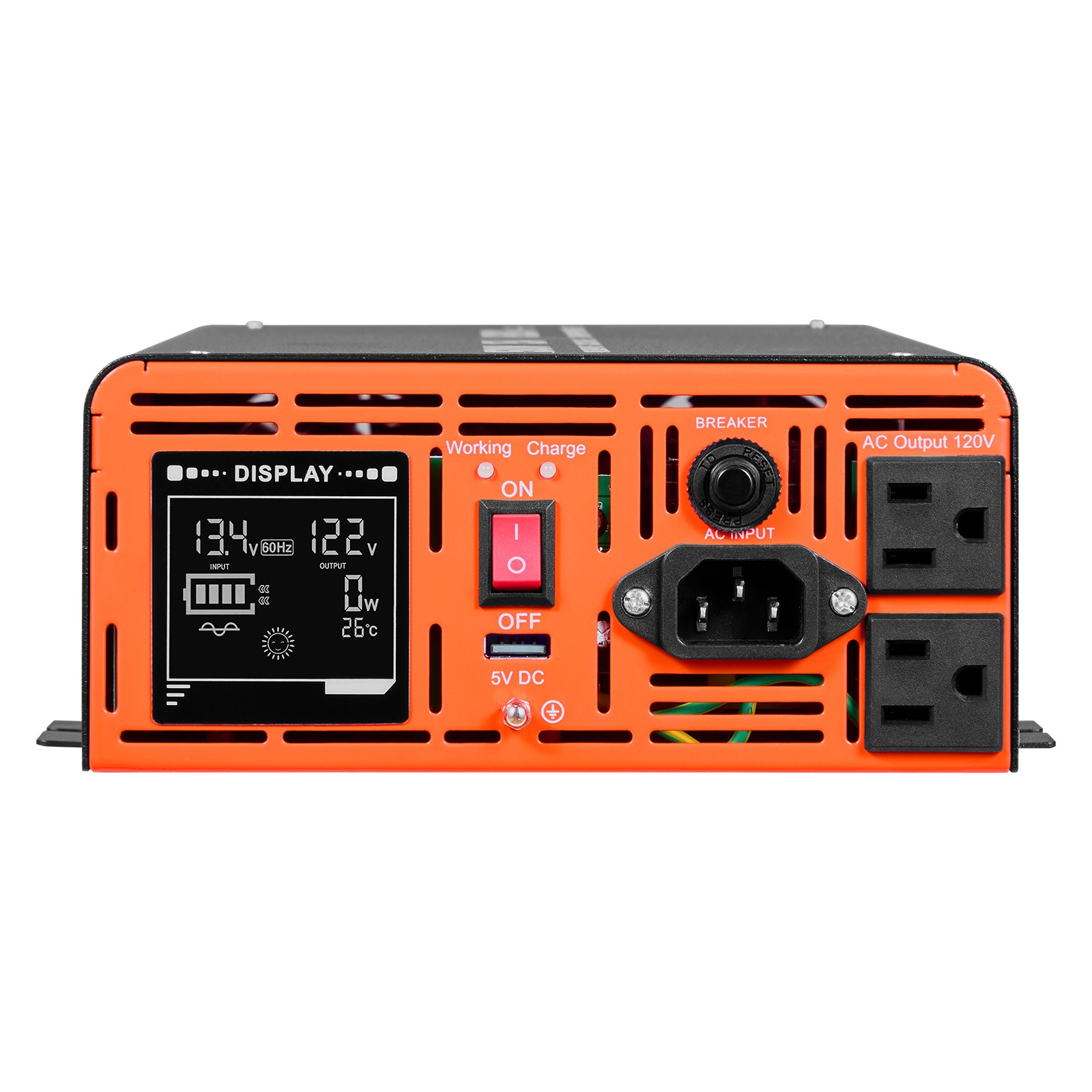 VEVOR 1500W Sump Pump Battery Backup System LCD Pure Sine Wave Power Inverter