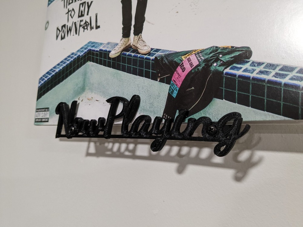 NOW PLAYING - Vinyl Record Display / Wall Mount / Shelf Storage - 3D Printed