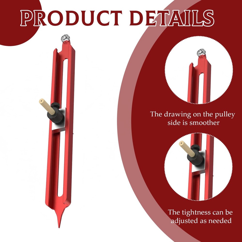 Precise Contour Scribe Tool with Adjustable Pencil Holder for Tiles Carpenter