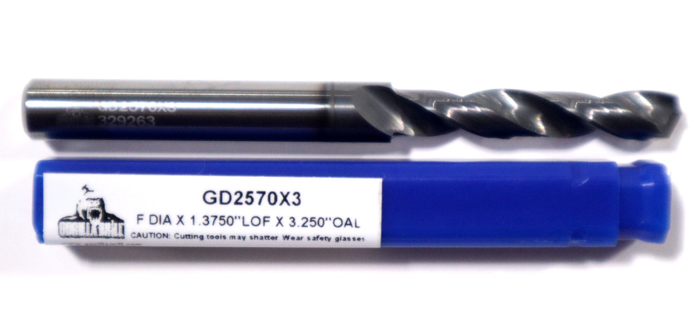 GORILLA MILL, 5/16-18 THREAD Pkg, F DRILL,1/2" CHAMFER MILL, 5/16 THREAD MILL