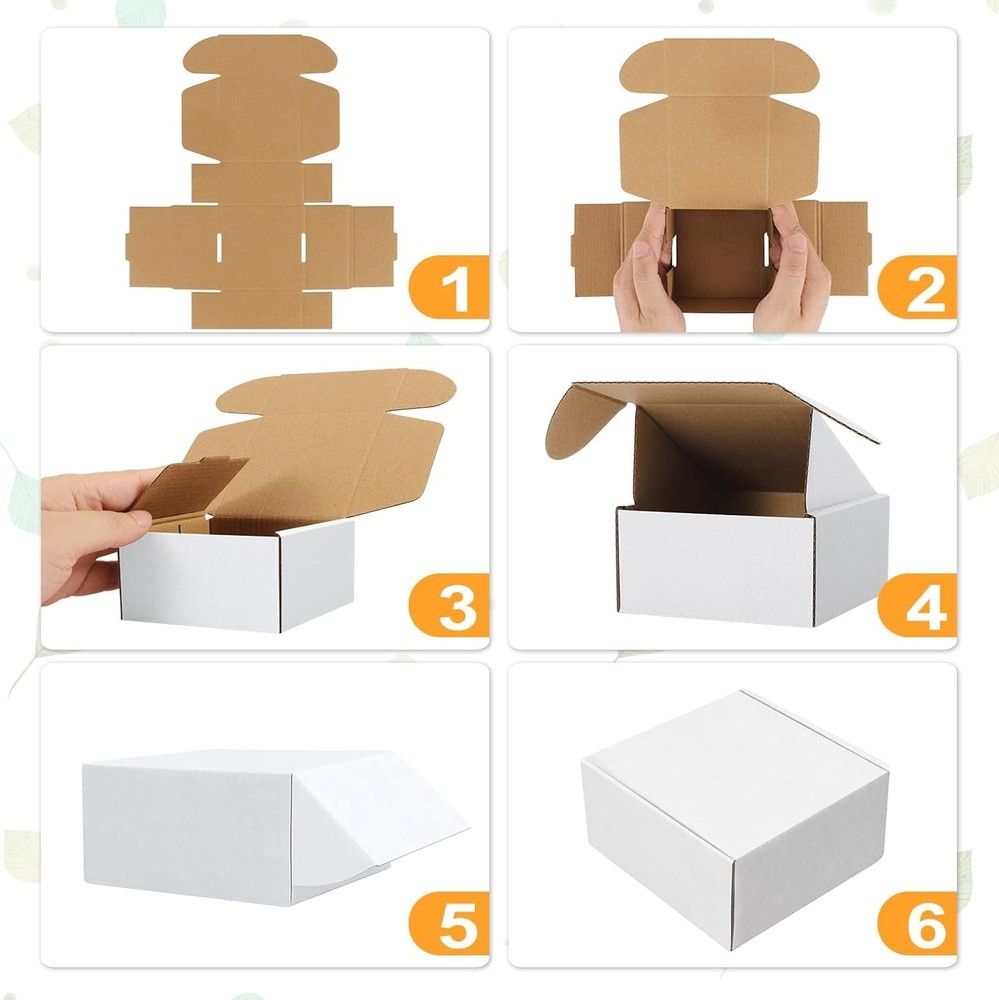 Multipurpose 4x4x2" Corrugated Mailers - 50 Durable Shipping Boxes for All Needs