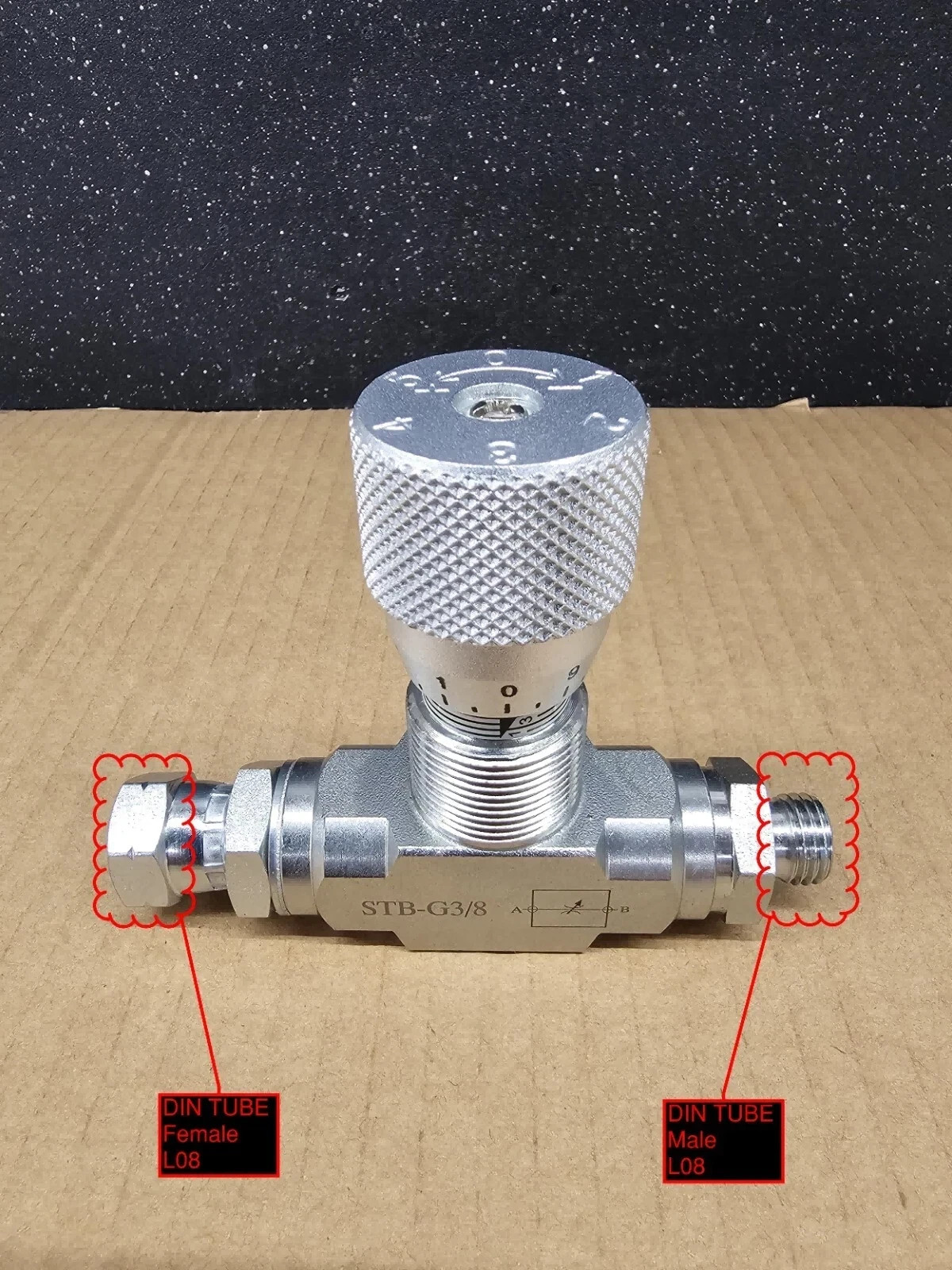 3/8" L08 - Hydraulic Flow Control Valve - STB-G3/8 - Mini Excavator-In Stock USA