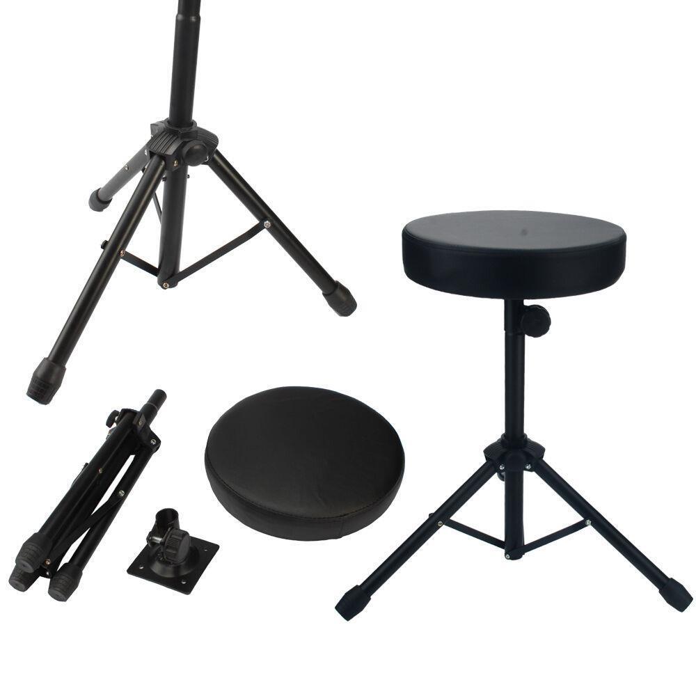 OUTOPEE Non-adjustable Folding Percussion Drum Stool Round Seat