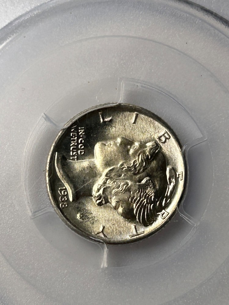 1938 P Mercury Silver Dime PCGS MS65 FB