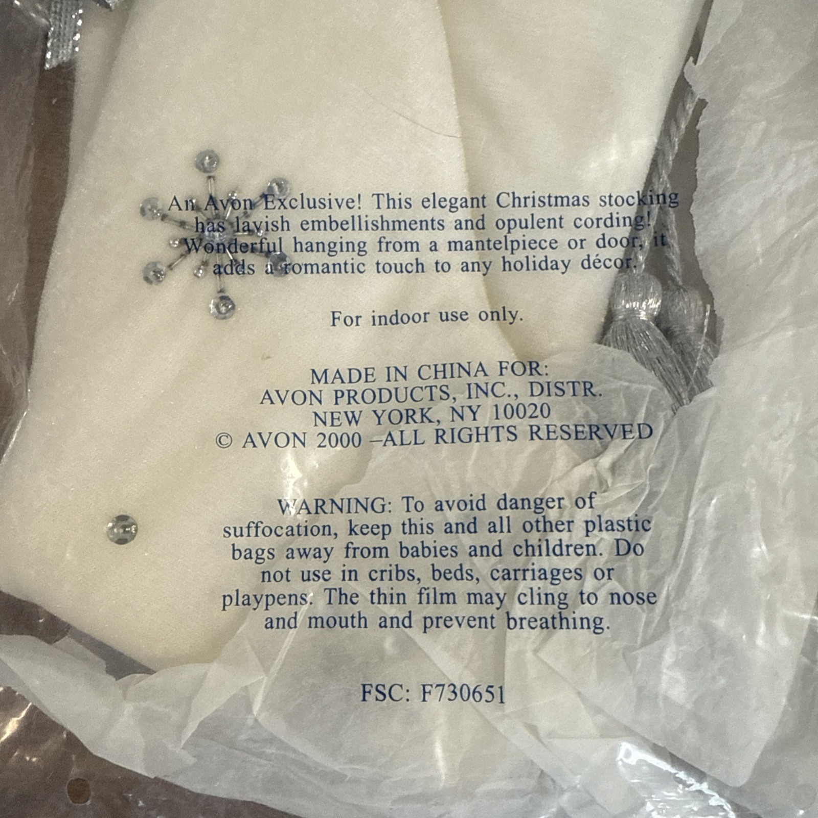 3 Lot Avon Country Holiday Christmas Stocking Snowman Santa Silver White