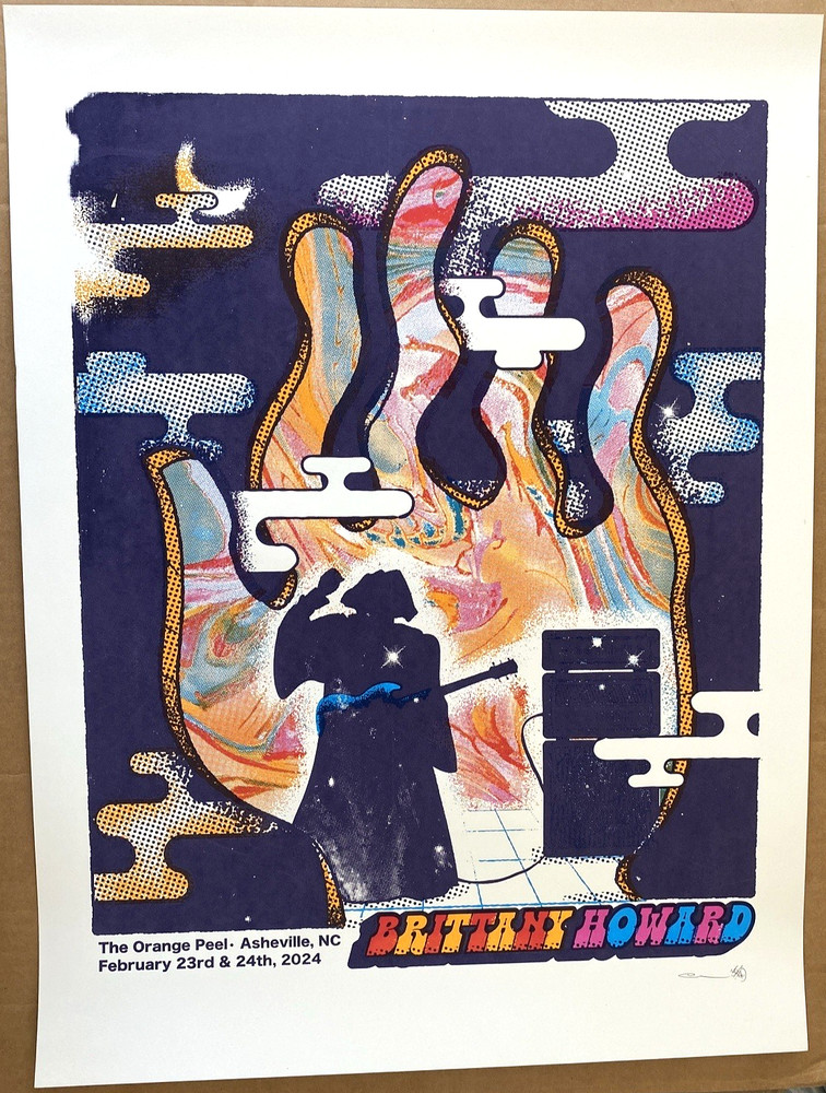 AUTHENTIC Brittany Howard POSTER Asheville NC Orange Peel 2024 Alabama Shakes