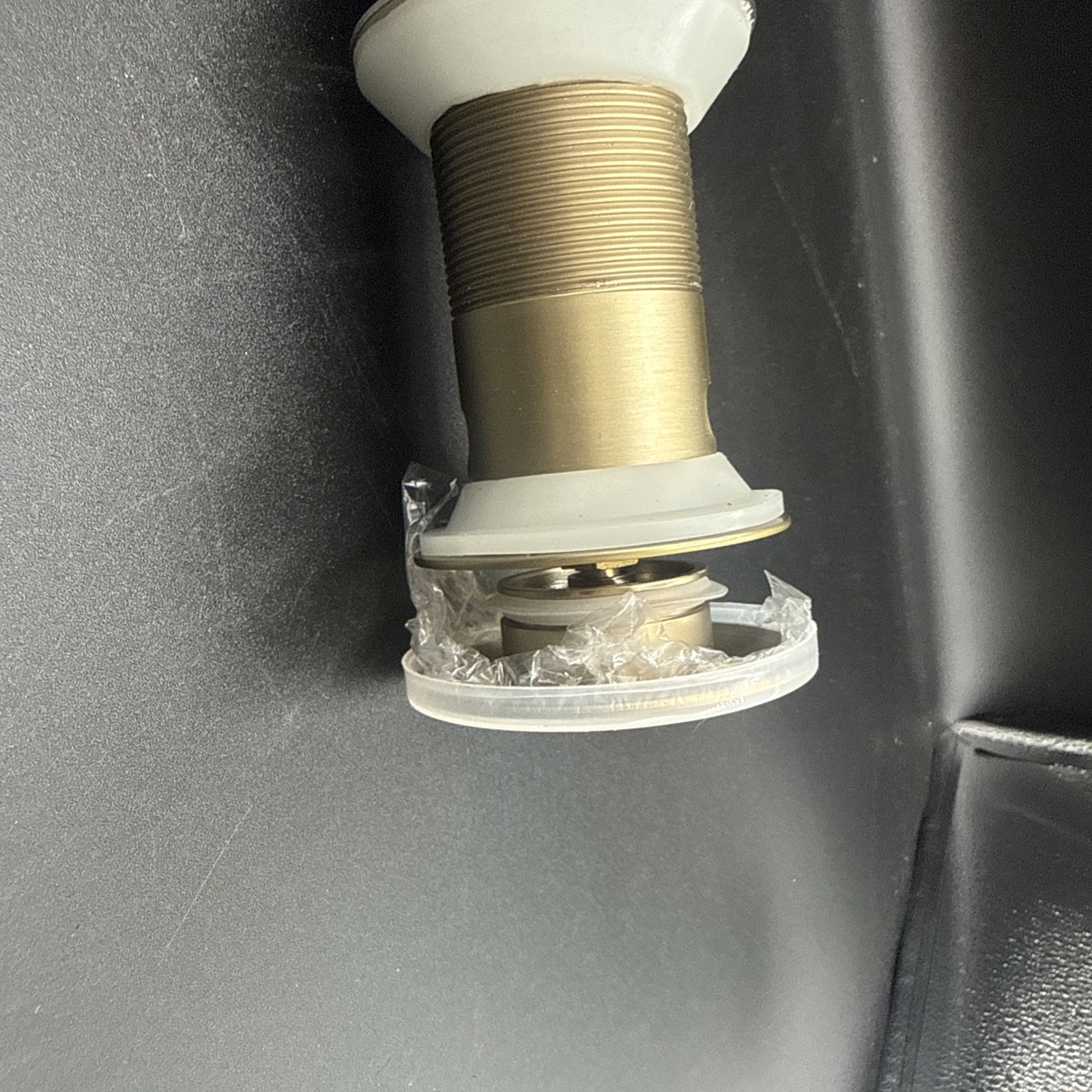 Bathroom Pop up Drain Without Overflow Vessel Sink Strainer with Brushed Gold