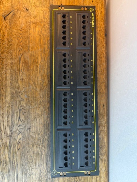 Ortronics 66 Block Patch Panel 62x5 Telecom Distribution Block w/ Mounting Back