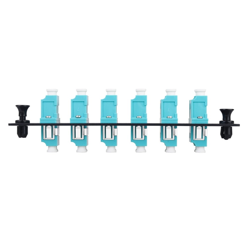 12 Fibers LC To LC OM3 Duplex MultiMode Patch Panel 6 PCS UPC Coupler Jack