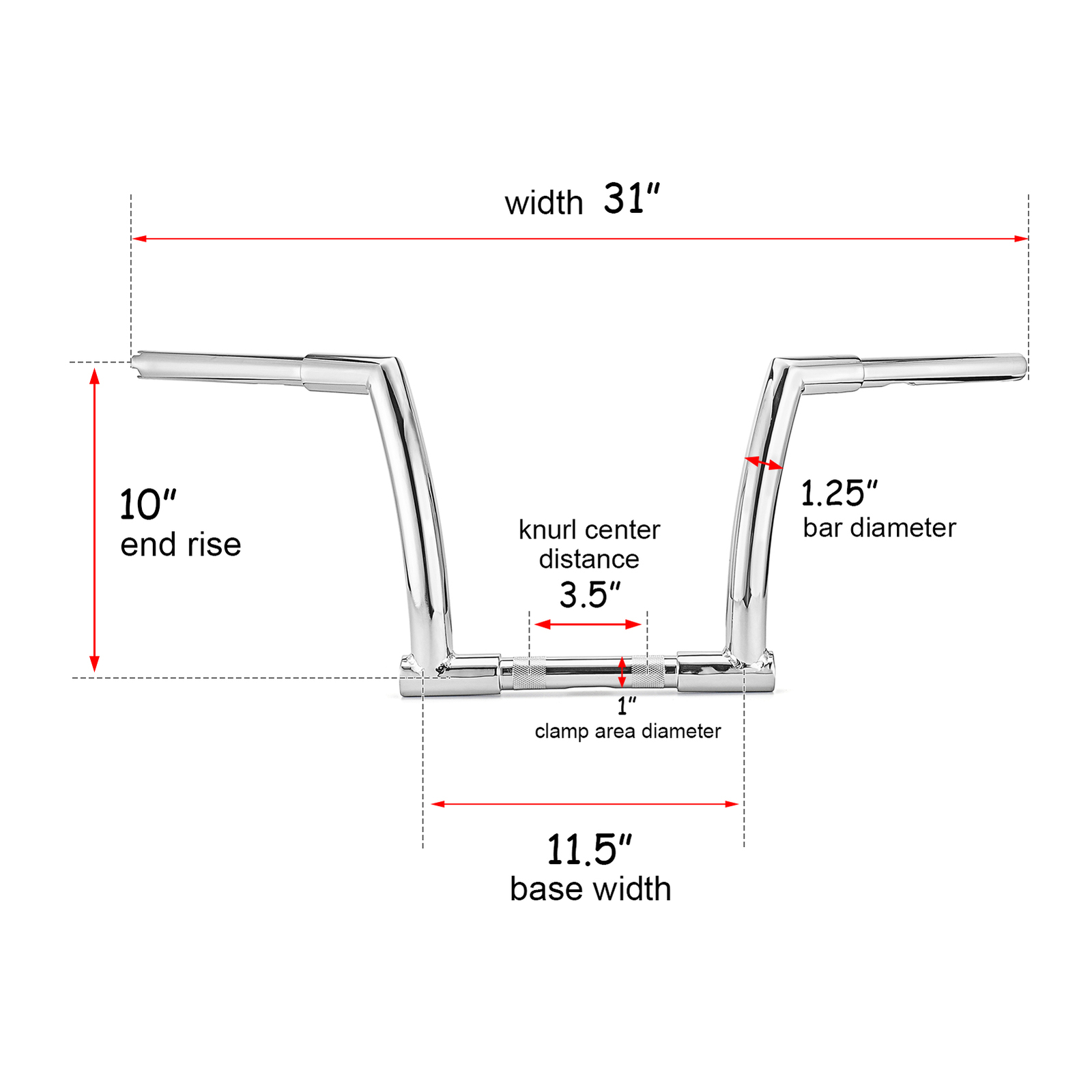 10" Rise Ape Hanger Monkey Bar Handlebar For Harley Road Glide Road King Classic