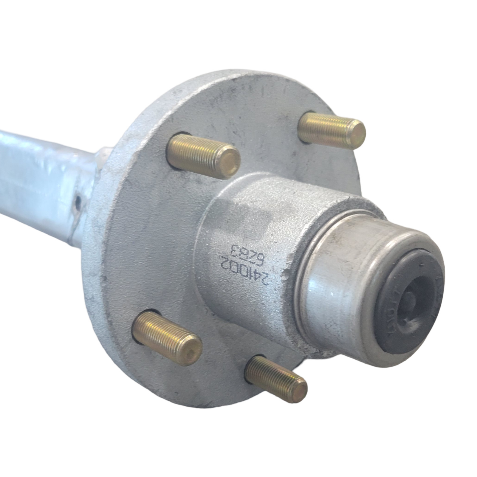 Knott 2500lb 69 in Hub Face Galvanized Square Boat Trailer Axle 5 Lug Idler Hubs