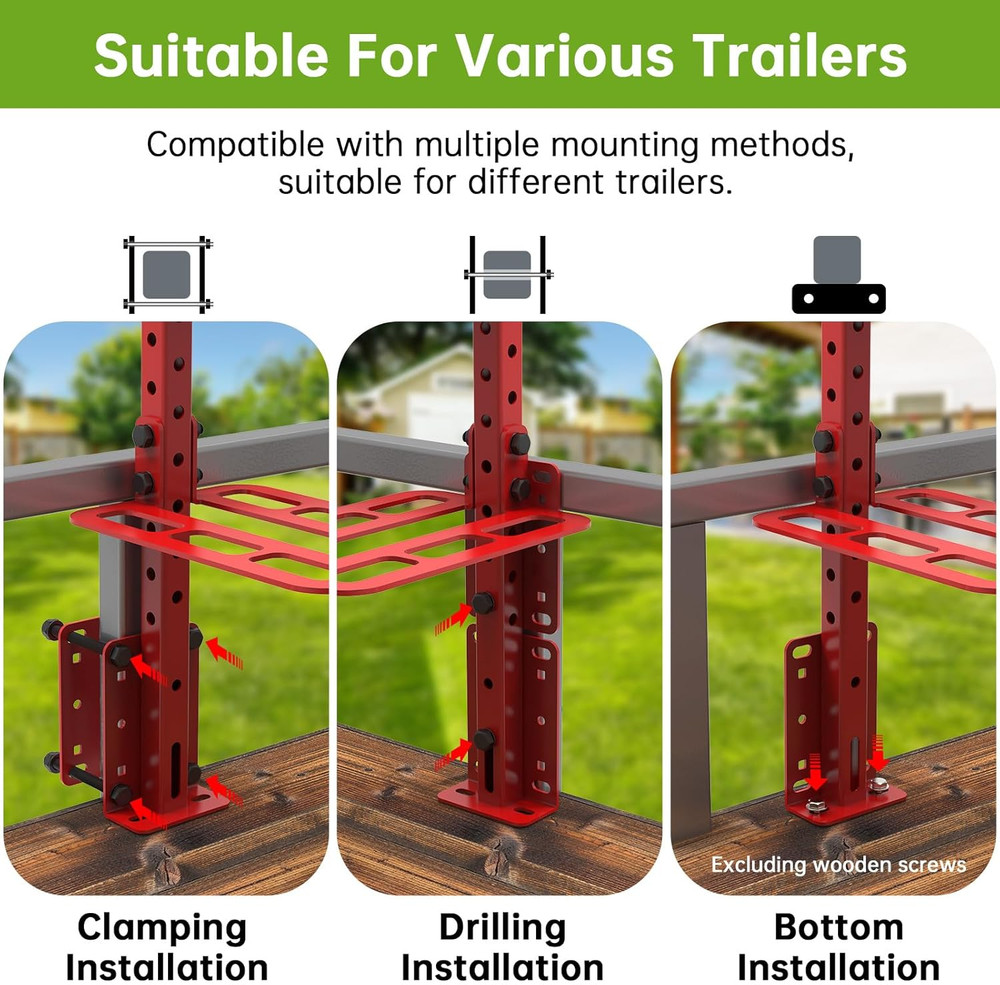 Lockable Backpack Blower Rack for Trailer, Backpack Leaf Blower Holder for Open