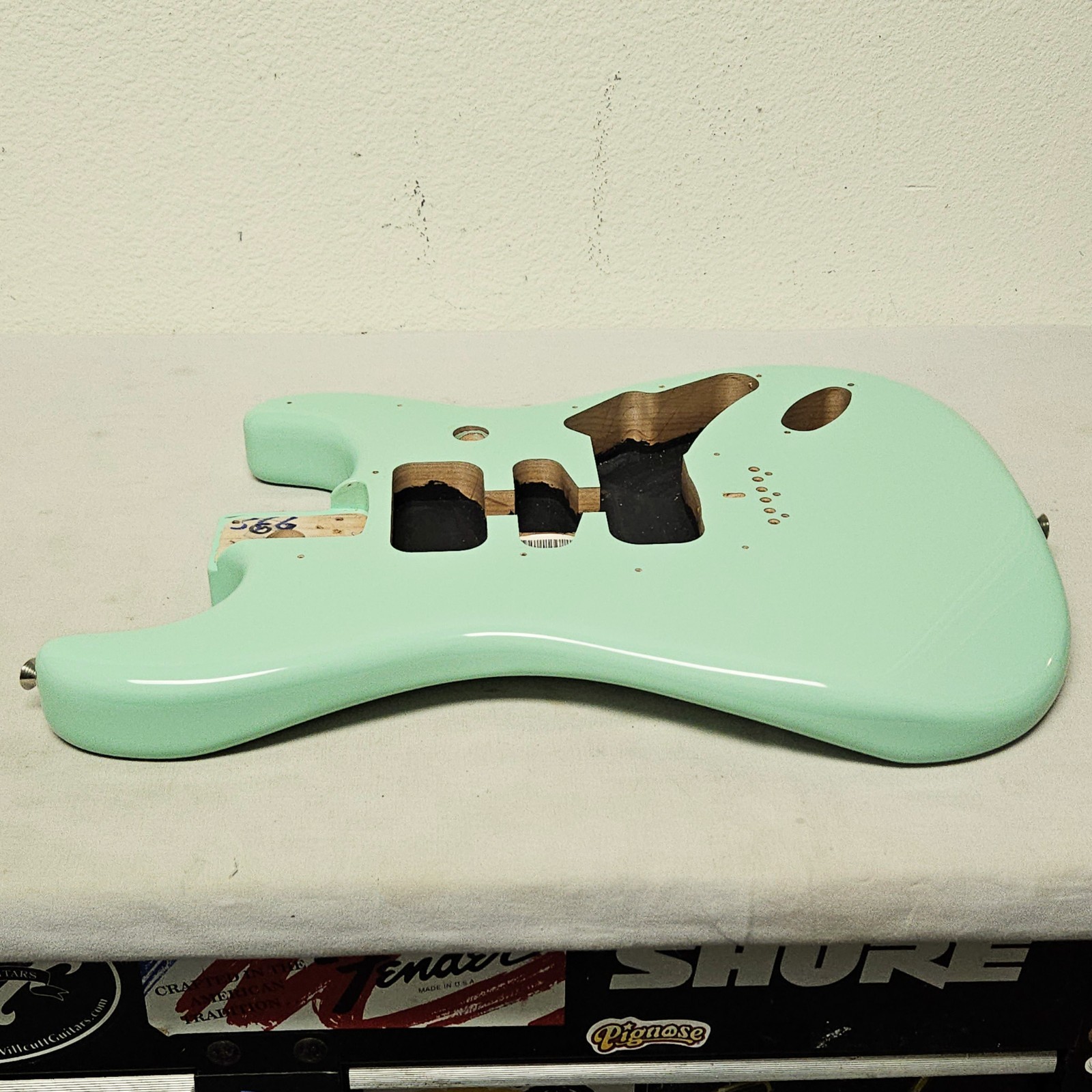 Fender Tom Delonge Stratocaster Alder Hardtail Body - Surf Green Strat Guitar