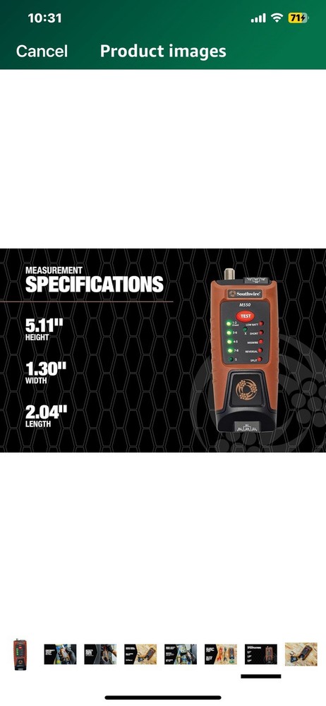 Southwire TESTER, M550 CONTINUITY FOR DATA, COAX Original Version