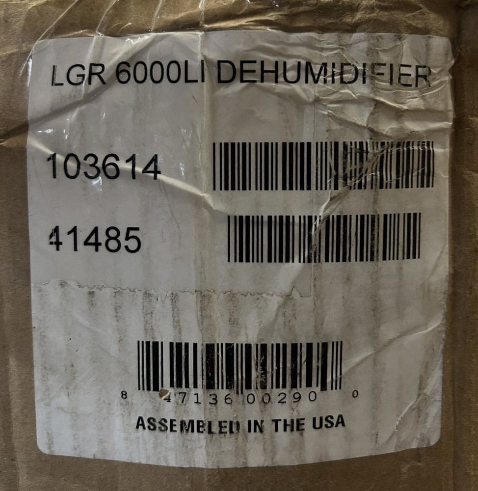 Dri-Eaz LGR 6000Li Portable Dehumidifier (Read!)