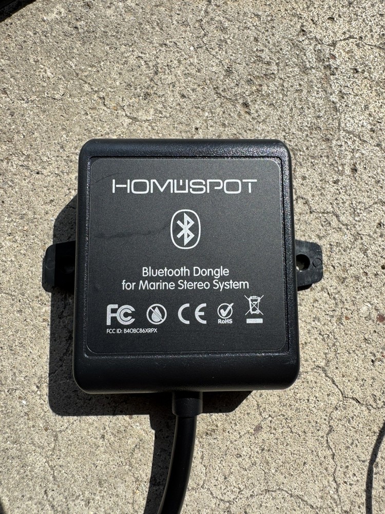 Homespot Marine Stereo RCA Bluetooth Waterproof Adaptor Dongle Audio Receiver
