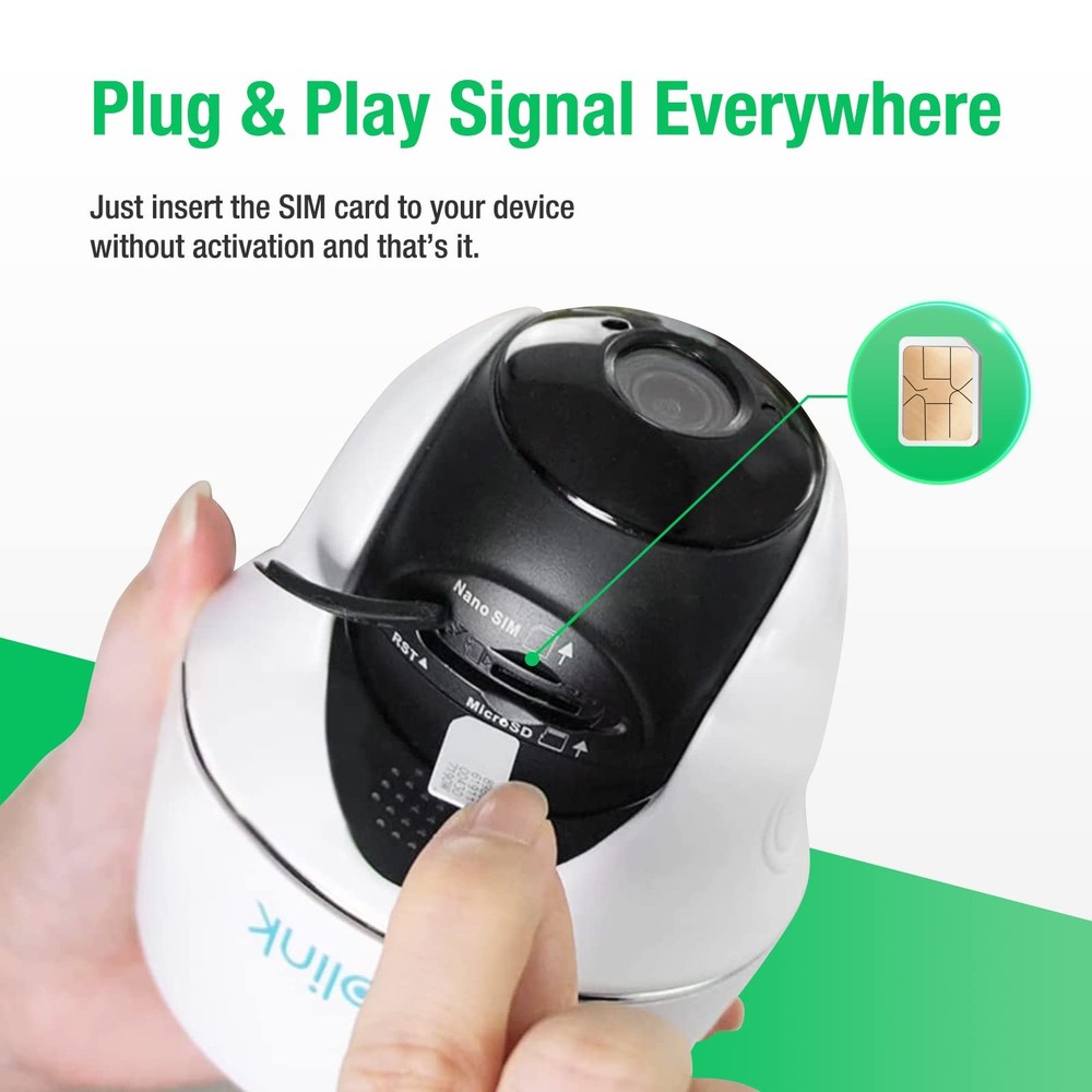 2 Pack Triple Play Data SIM Card -Support USA 4G Coverage Network for Cellula...