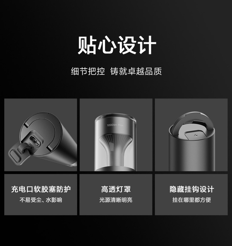 Xiaomi Mijia Multi-functional Portable Torch LED Flashlight