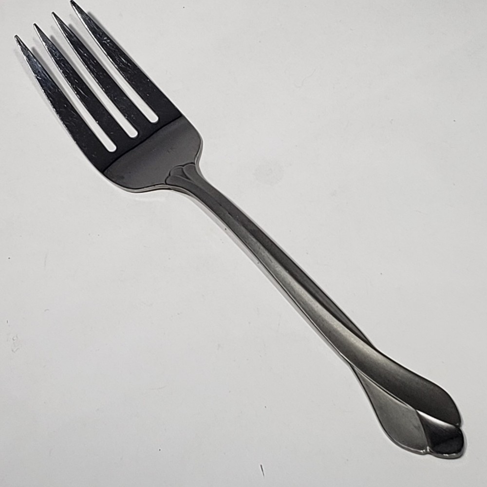 Oneida Tribeca Glossy Stainless 8.25" Medium Solid Cold Meat Serving Fork USA