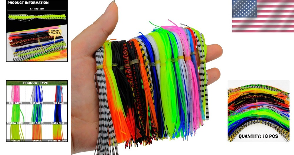 Versatile Fly Tying Materials Set - 18 Color Silicone Rubber for Effective Lures