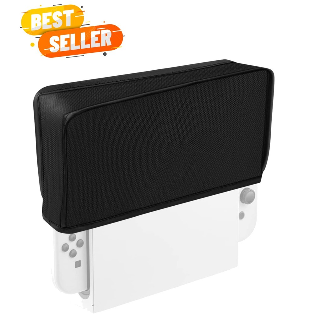 Durable Black Dust Cover for Switch/Switch OLED Dock | Scratch & Water Resistant