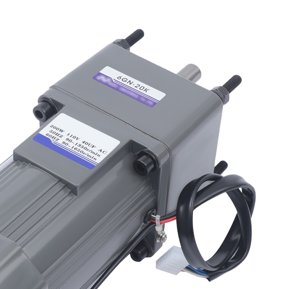 110V AC Gear Motor Electric Variable with Speed Controller Single-phase 20K 200W