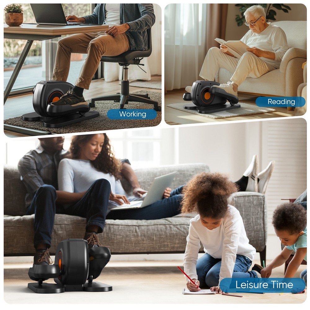 Under-Desk Elliptical Machine - Compact Portable, Adjustable Speed LED Display